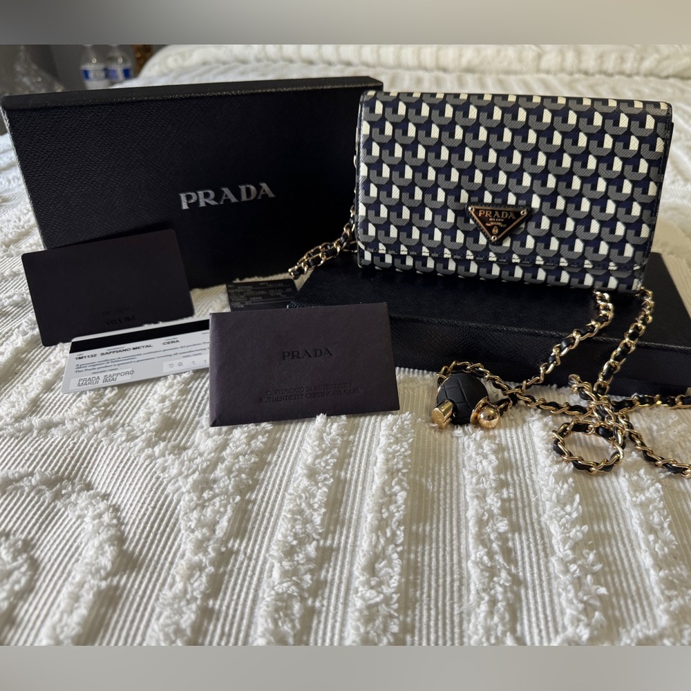 Prada Geometric Clutch/Crossbody Bag